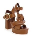 Lyna Tan Platform Sandals - SEE BY CHLOE - Liberty Shoes Australia