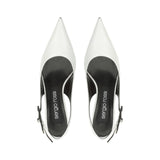 SR Nora White Sling Back 060 Pumps