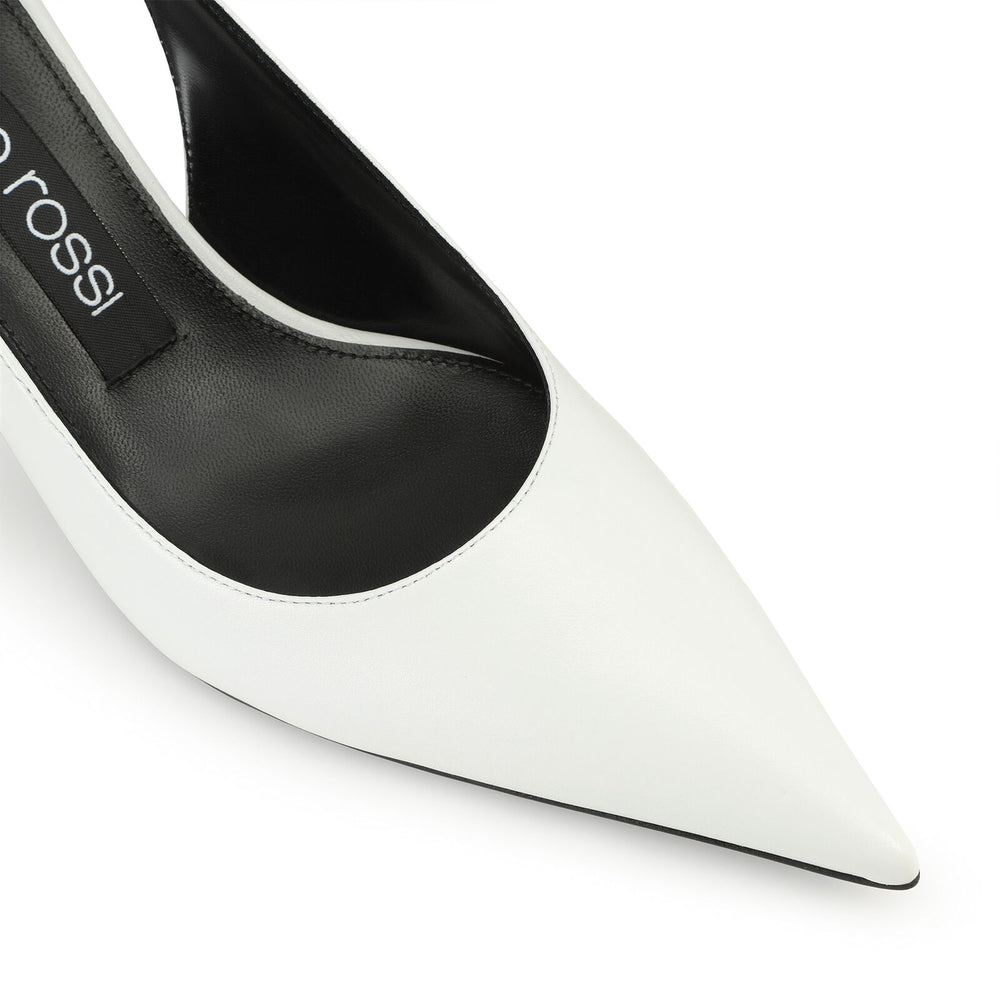 SR Nora White Sling Back 060 Pumps