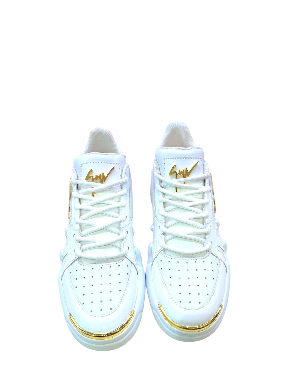 Talon White Patent Platform Sneaker (carryover style) - Giuseppe Zanotti - Liberty Shoes Australia