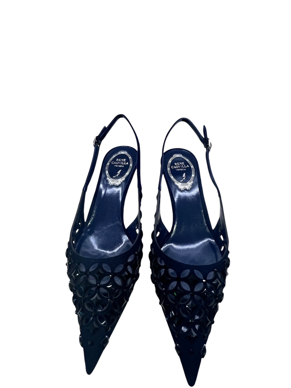 Trifora Navy Slingback