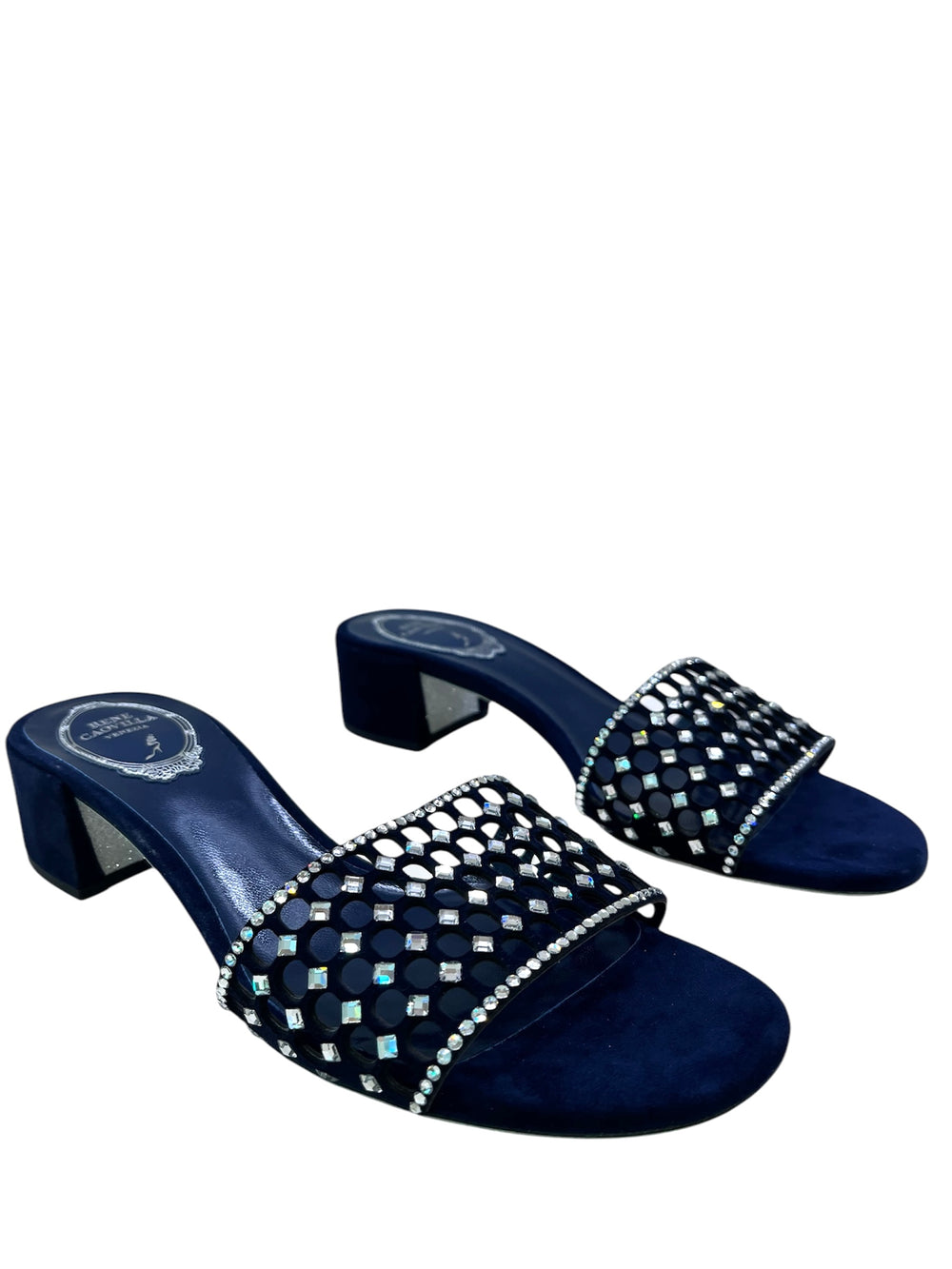 Ginger Navy Strass Slingback