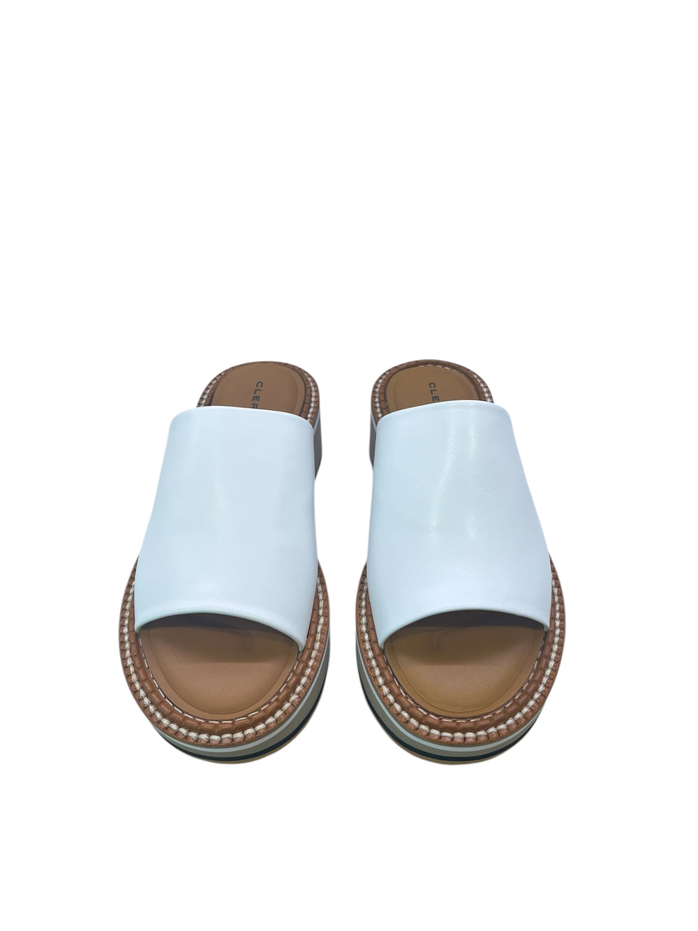 Fast2 White/Black Slip-On Mules - Clergerie - Liberty Shoes Australia