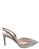 Cinderella Nude Lace Slingback With Crystals