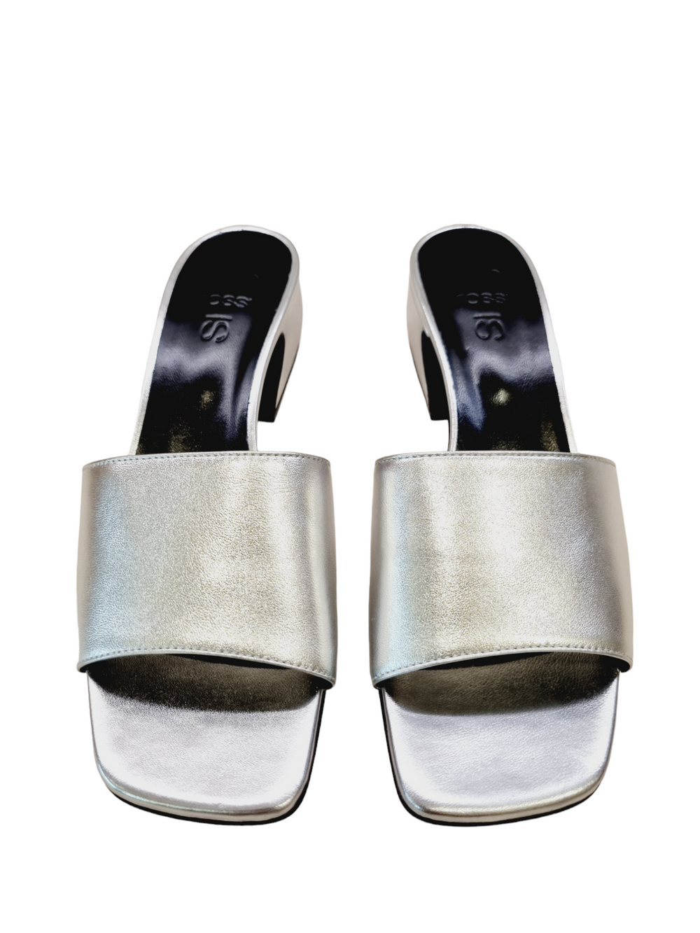 Si Rossi Silver Mule Sandals - SERGIO ROSSI - Liberty Shoes Australia