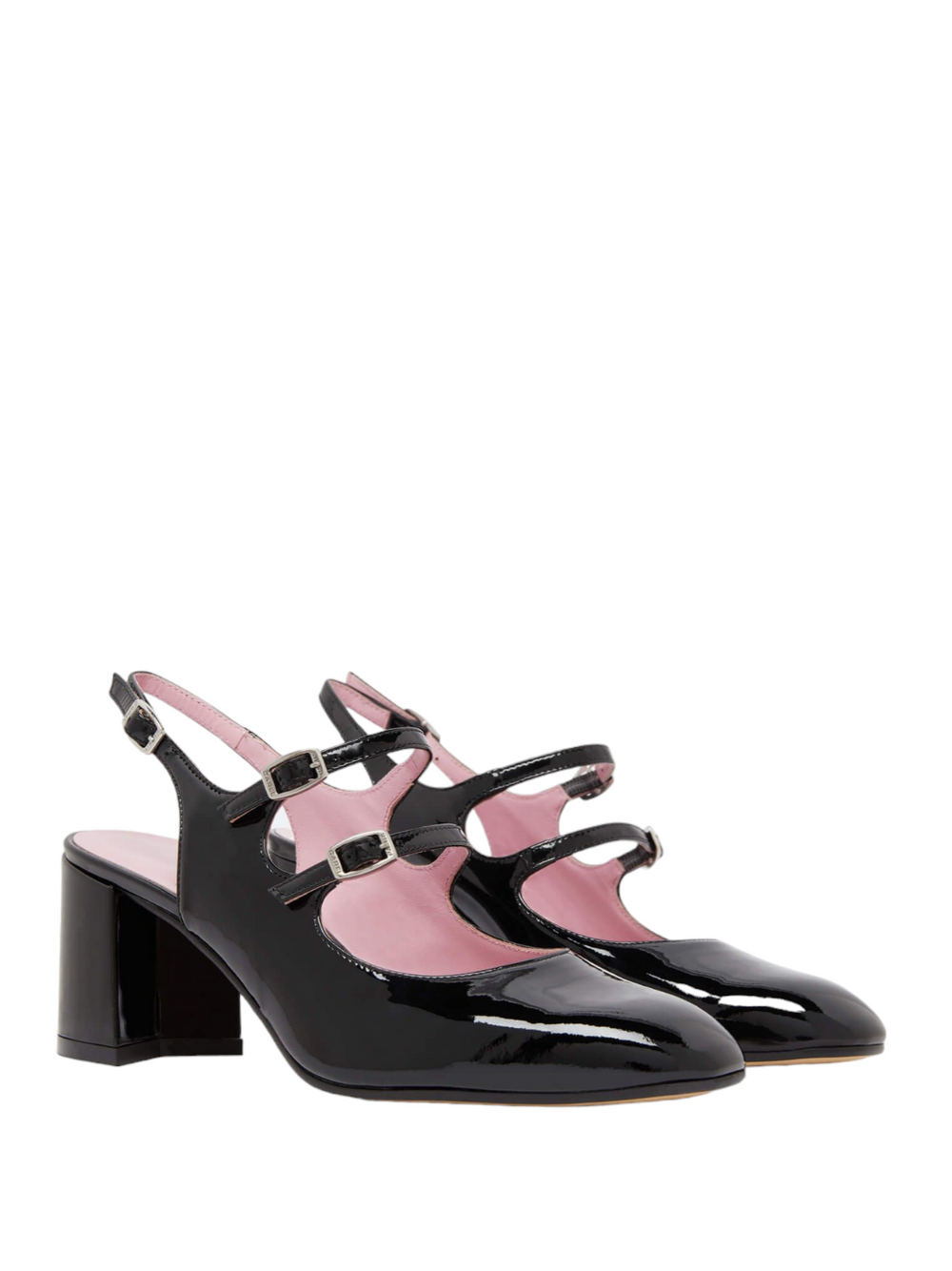 Banana Black Patent Slingbacks - Carel Paris - Liberty Shoes Australia