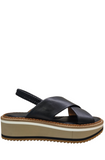 Freedom Black Leather Sandals - Clergerie - Liberty Shoes Australia