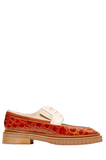 Brannl Croco Embossed Derbies - Clergerie - Liberty Shoes Australia