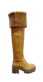 Iwona Tan Knee-High Leather Boots - GIUSEPPE-ZANOTTI - Liberty Shoes Australia