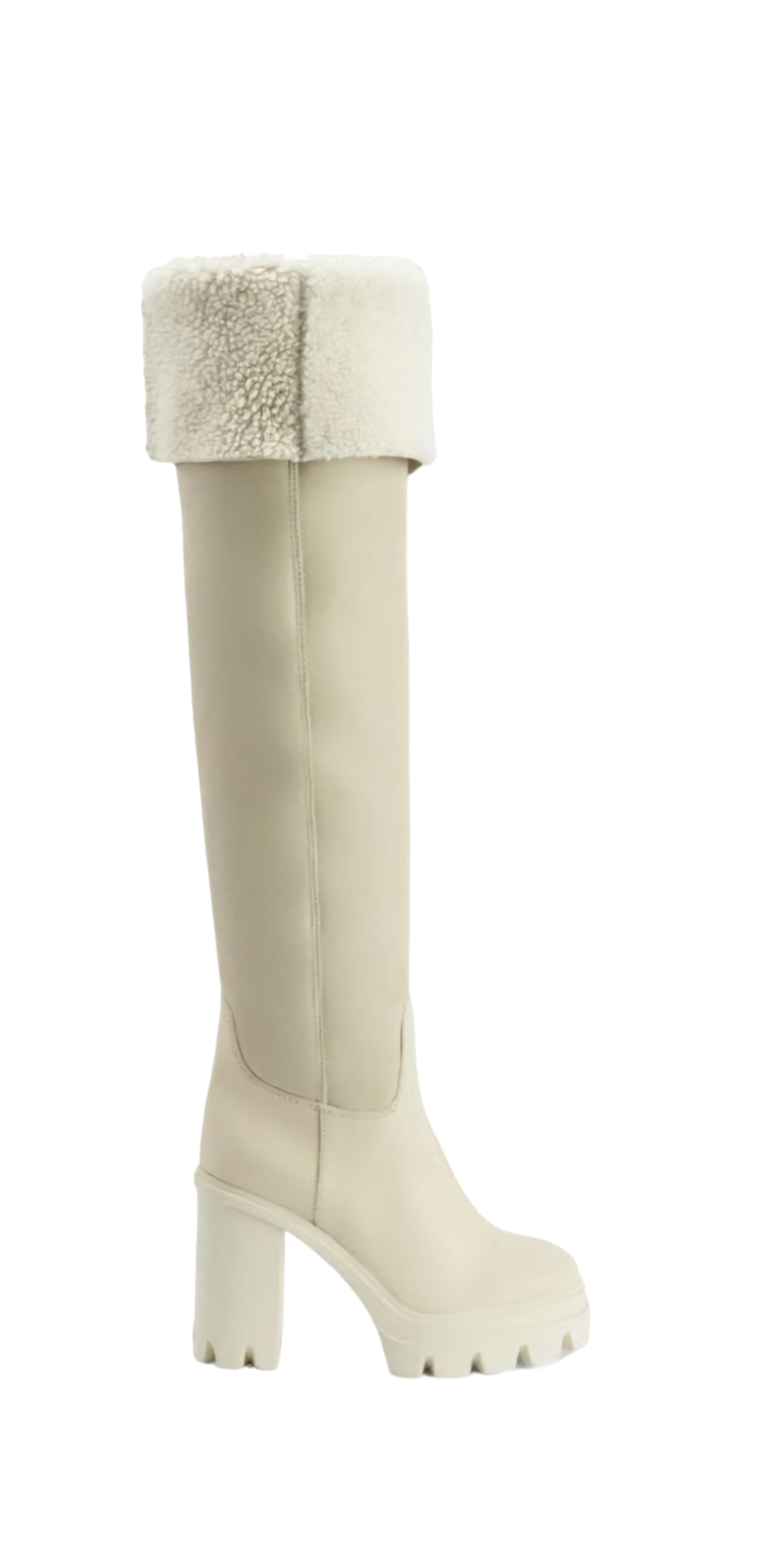 Feridha Ivory 70mm Knee-High Boots - GIUSEPPE-ZANOTTI - Liberty Shoes Australia