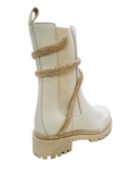 Cleo Biker Ivory Boots - Rene Caovilla - Liberty Shoes Australia