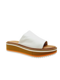 Fast White/ Orange Slip-On Mules - Clergerie - Liberty Shoes Australia