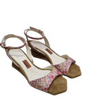 Sicilia Beige Suede Lurex  Sandals - Missoni - Liberty Shoes Australia