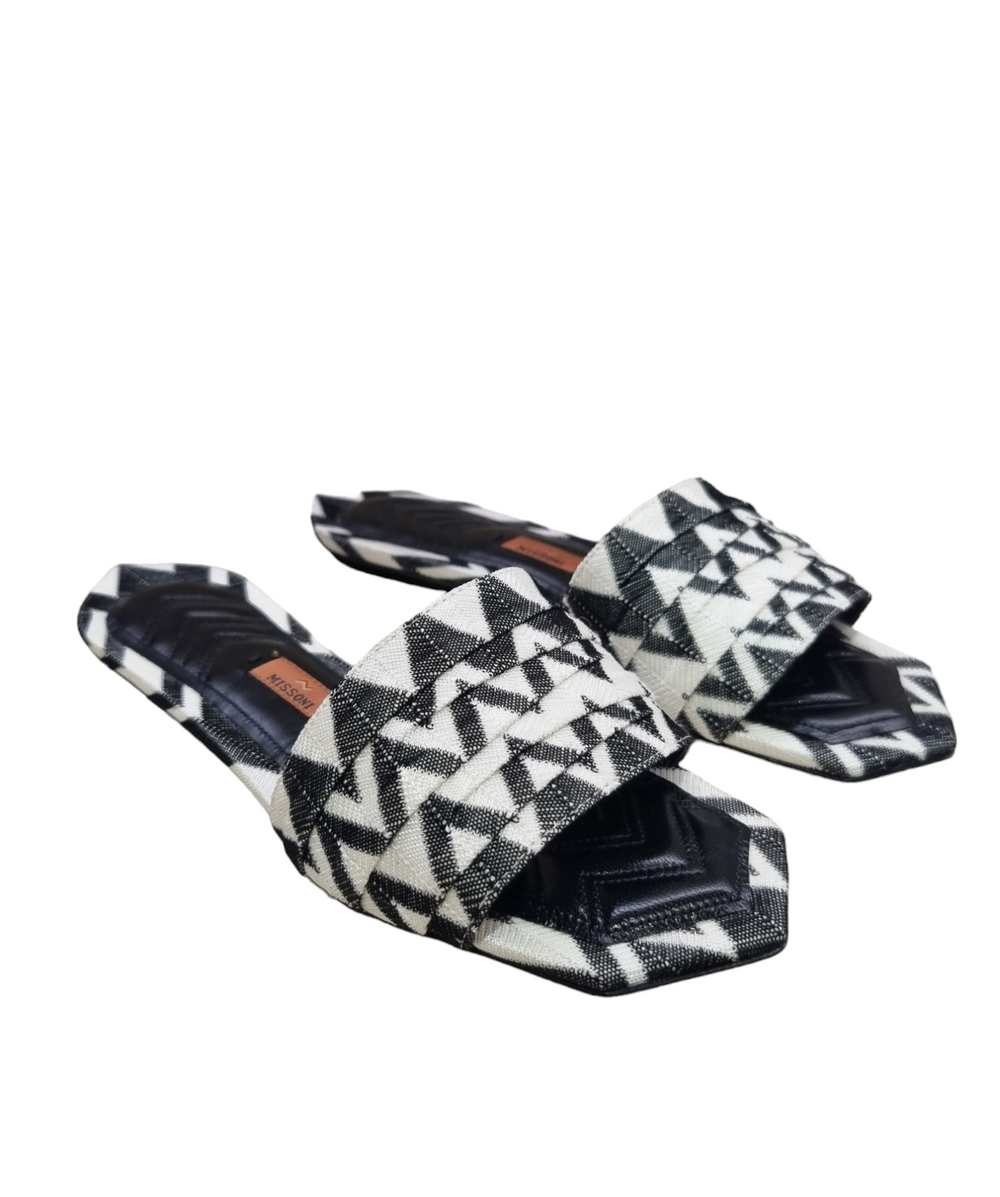 Gia Black/White Mules - Missoni - Liberty Shoes Australia