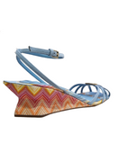 Amber Blue Suede Sandals - Missoni - Liberty Shoes Australia