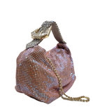 Jill Pink Mesh Metal Bag - GEDEBE - Liberty Shoes Australia