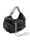 Jill Black Mesh Metal Bag