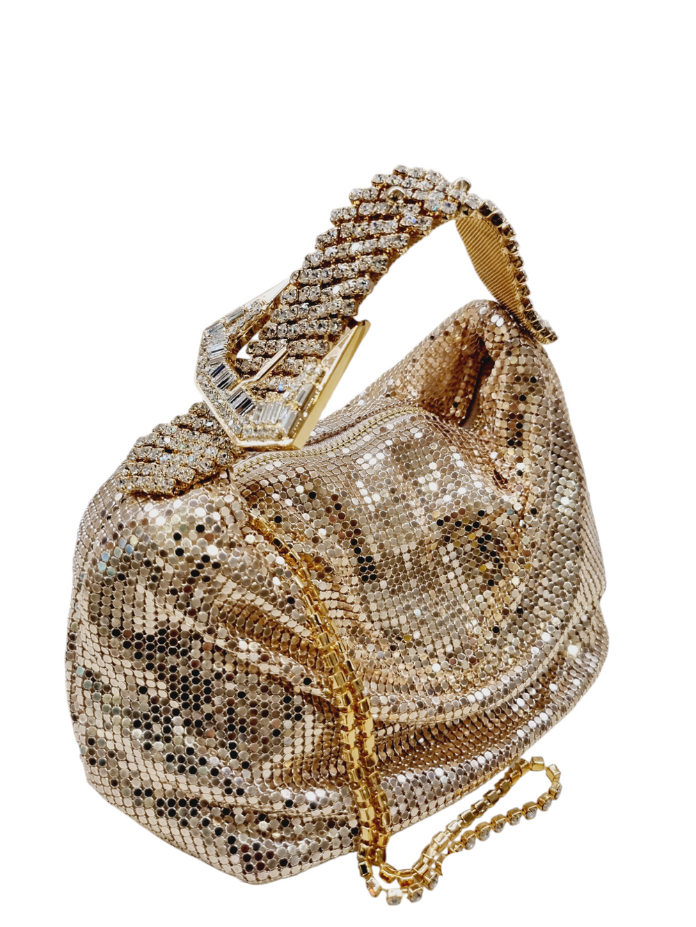 Jill Rose Gold Mesh Metal Bag - GEDEBE - Liberty Shoes Australia