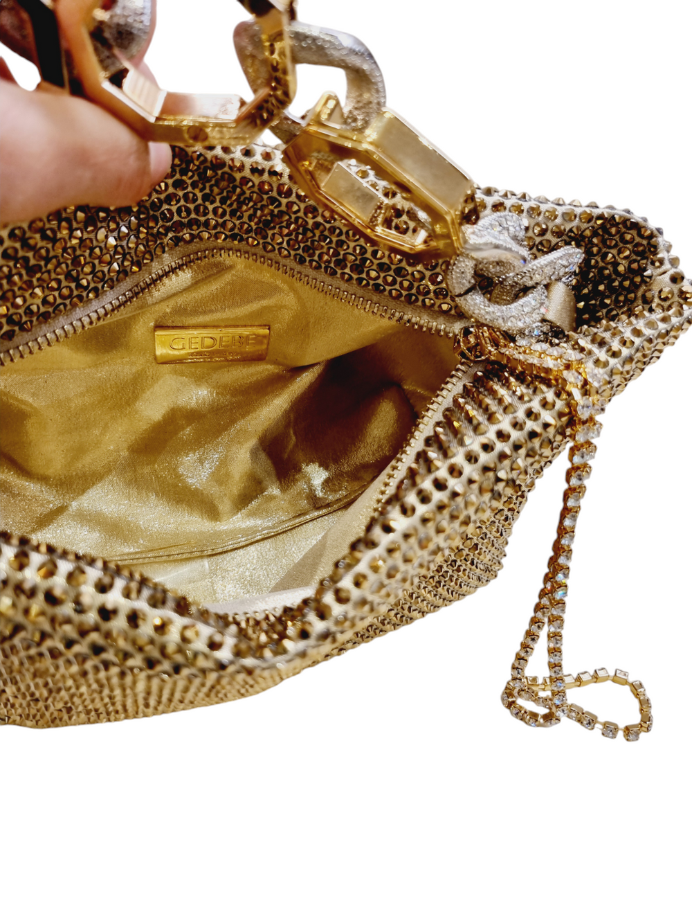 Jessie Gold Crystal Bag