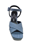 Sr Alicia Denim Platform Sandals - Sergio Rossi - Liberty Shoes Australia