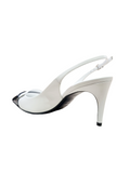 Sr1 White With Black Toe Sling-back - Sergio Rossi - Liberty Shoes Australia