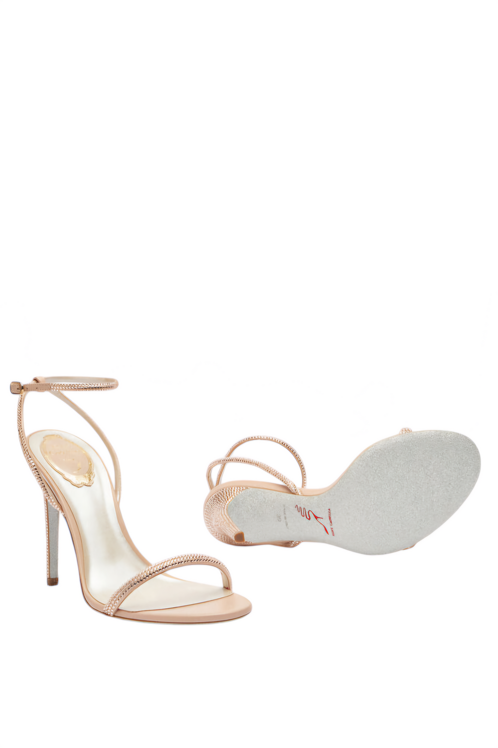 Ellabrita Nude Crystal Sandals - Rene Caovilla - Liberty Shoes Australia