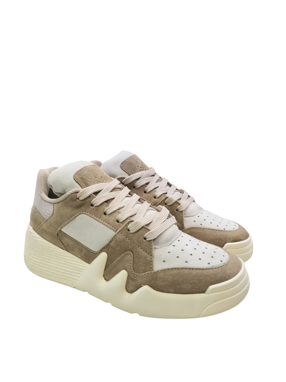 Talon Beige Suede Sneakers - GIUSEPPE-ZANOTTI - Liberty Shoes Australia