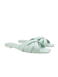 Antonia Mint Patent Slip-On Mules