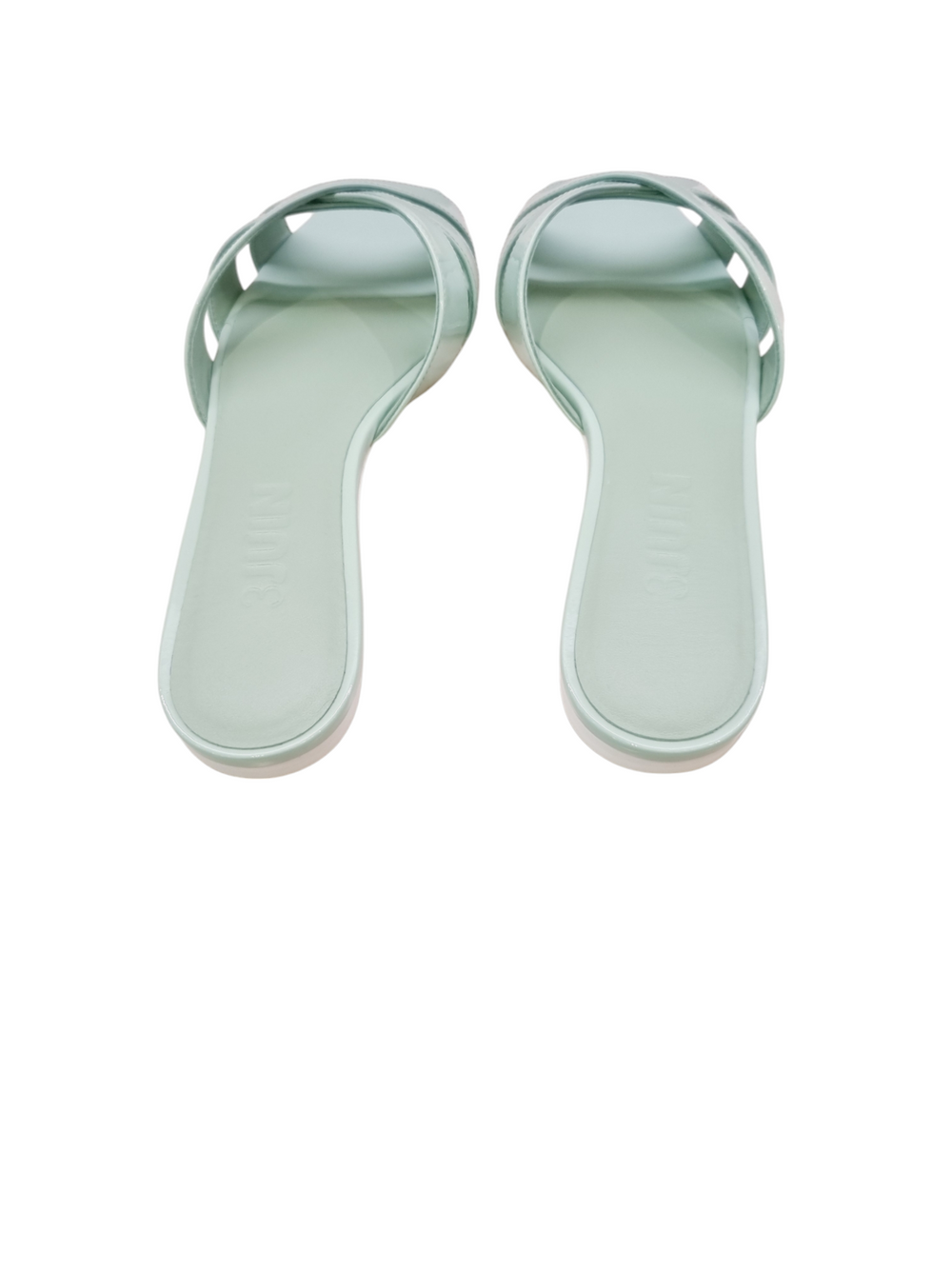 Antonia Mint Patent Slip-On Mules