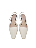 Kira Nude Leather Sling-Back Pumps