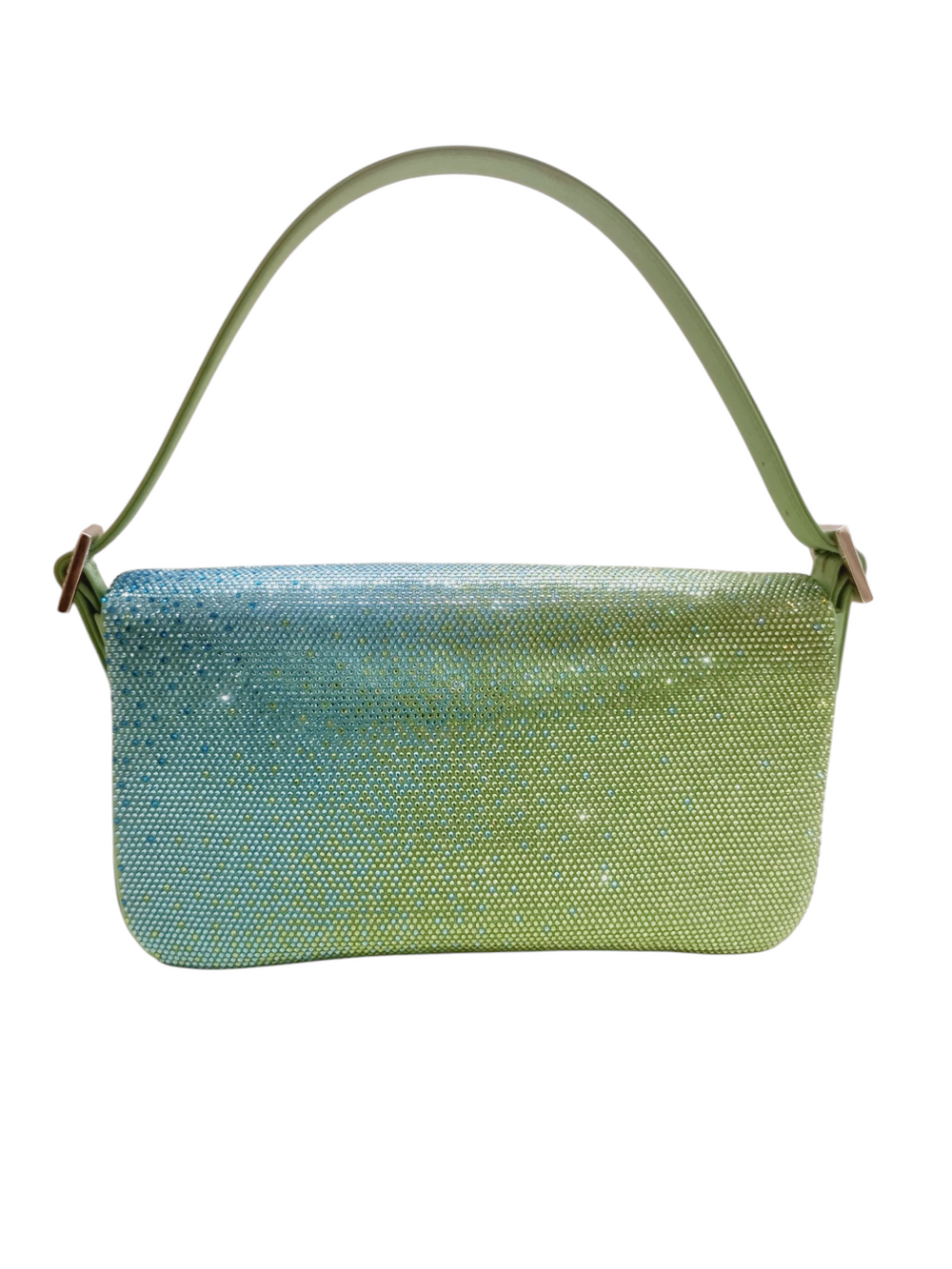 Habibi Satin Green, Blue, Aquamarine, Peridot Bag(carryover style)