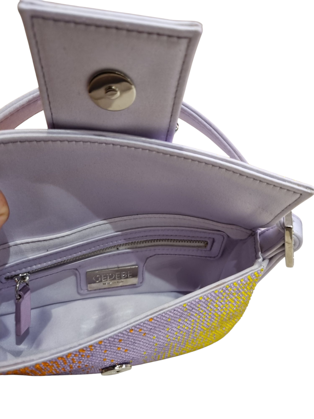 Mini Habibi Satin Lilac, Citrine, Violet Bag( carryover style)