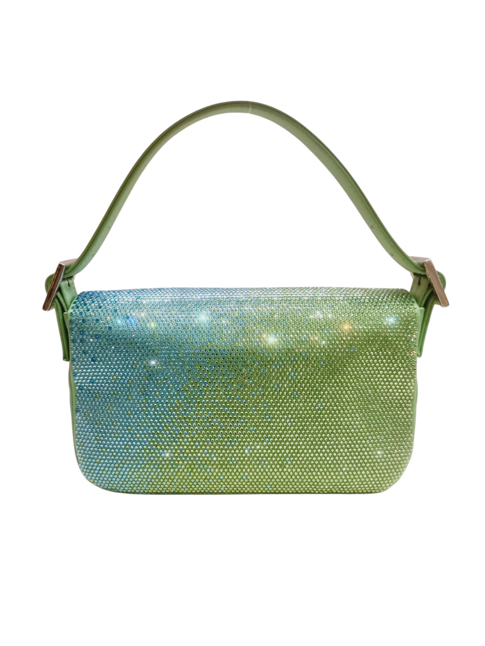 Mini Habibi Satin Green, Blue, Aquamarine, Peridot Bag(carryover style)