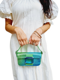 Mini Habibi Satin Green, Blue, Aquamarine, Peridot Bag(carryover style)