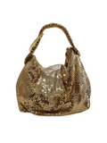 Jill Gold Mesh Metal Bag