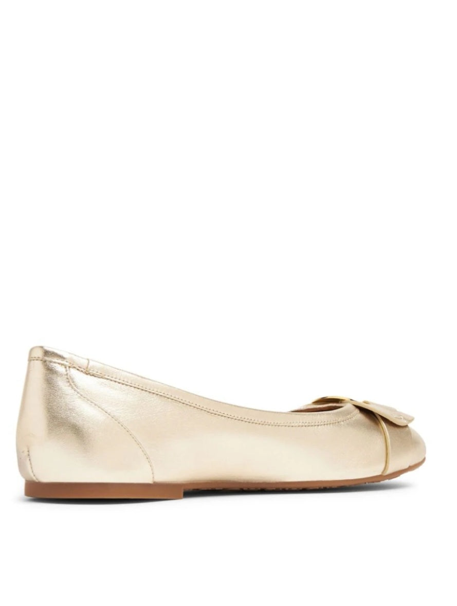 Chany Gold Leather Ballet - SEE BY CHLOE - Liberty Shoes Australia