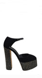 Bebe Velvet Platform Sandals ( MOBILE PRICE ONLY ) - GIUSEPPE-ZANOTTI - Liberty Shoes Australia