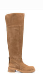 Bonnie Knee-High Tan Suede Boots - SEE BY CHLOE - Liberty Shoes Australia