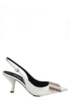 Sr Miroir White Slingback Sandals - SERGIO ROSSI - Liberty Shoes Australia