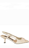 Sr Twenty light nude sling back sandals - SERGIO ROSSI - Liberty Shoes Australia