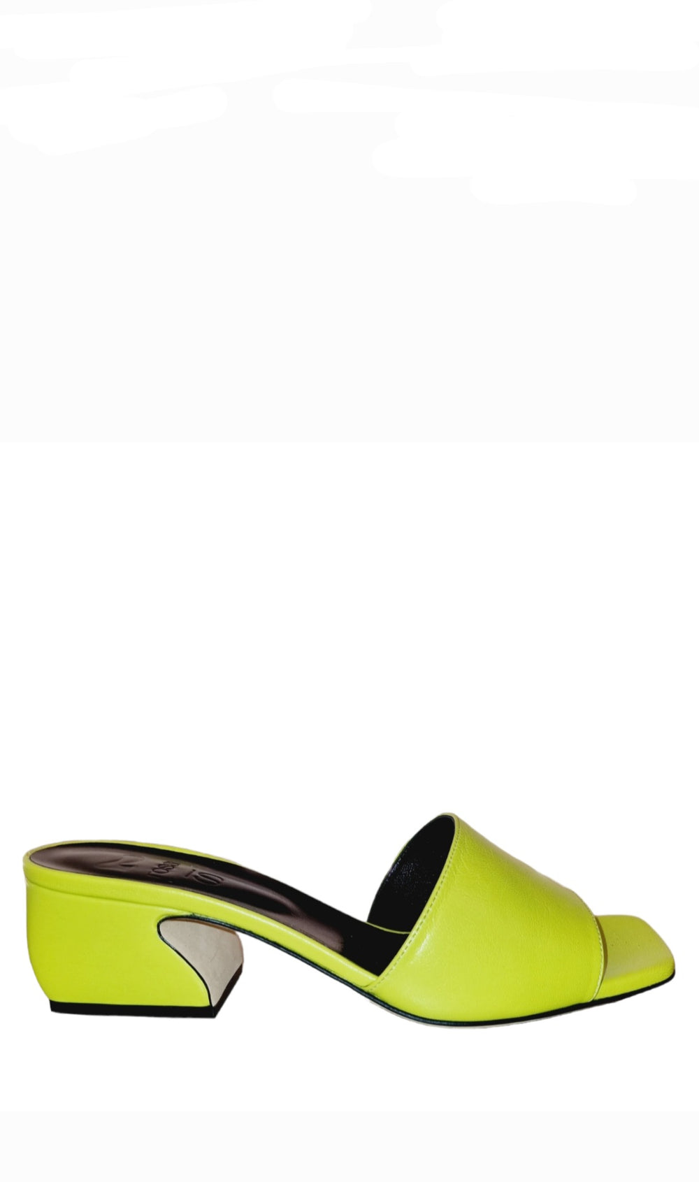 Si Rossi Lime Green Slip-On Slides - SERGIO ROSSI - Liberty Shoes Australia