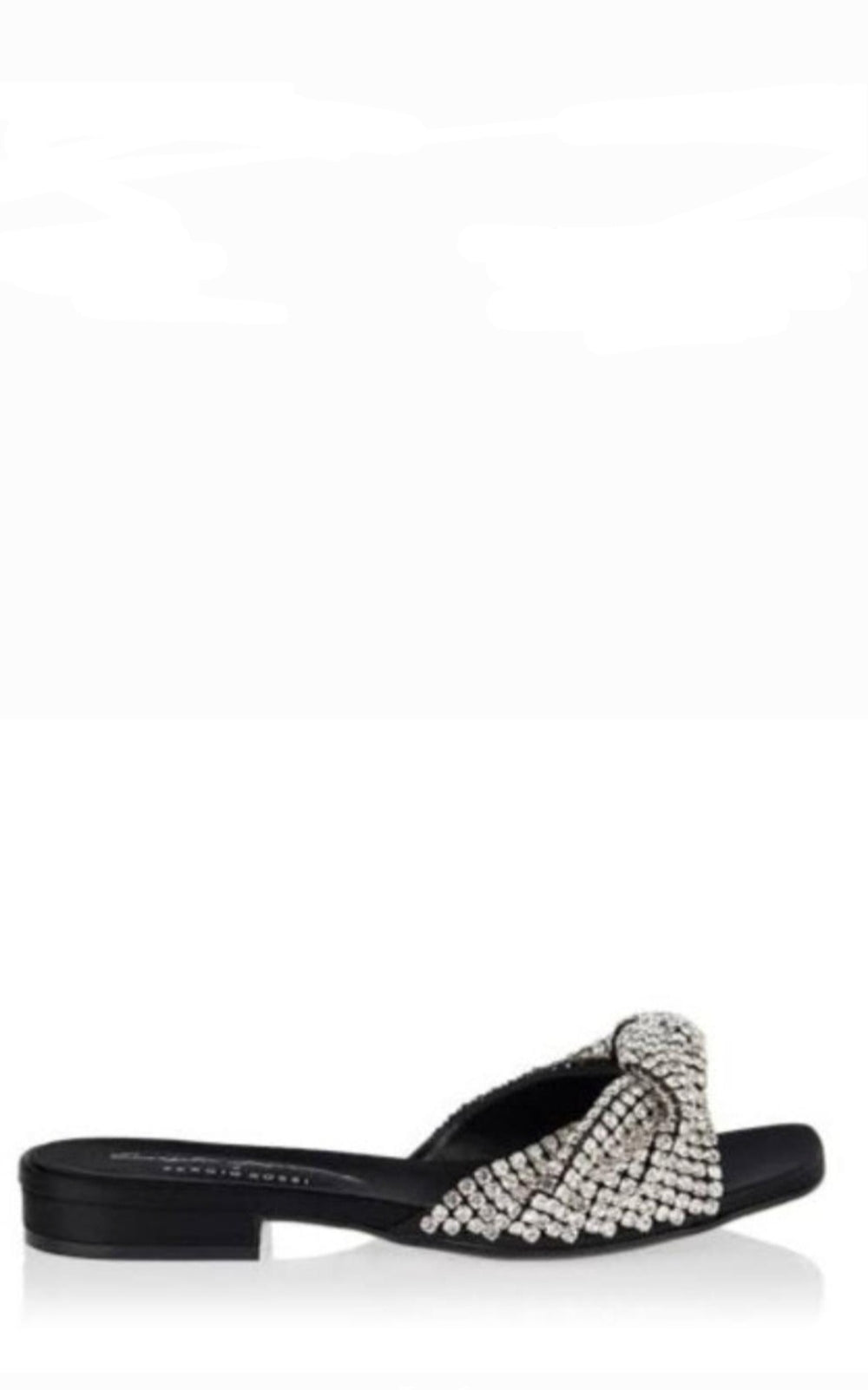 Evangelie Crystal Flat Slip-On Sandals - SERGIO ROSSI - Liberty Shoes Australia