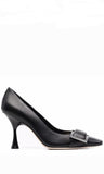 SR Twenty Black Leather Pumps - SERGIO ROSSI - Liberty Shoes Australia