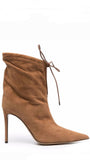 Raquel Tan Suede Boots - Alexandre Vauthier - Liberty Shoes Australia