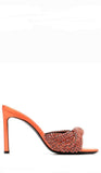 Evangelie Orange Crystal Mules - SERGIO ROSSI - Liberty Shoes Australia