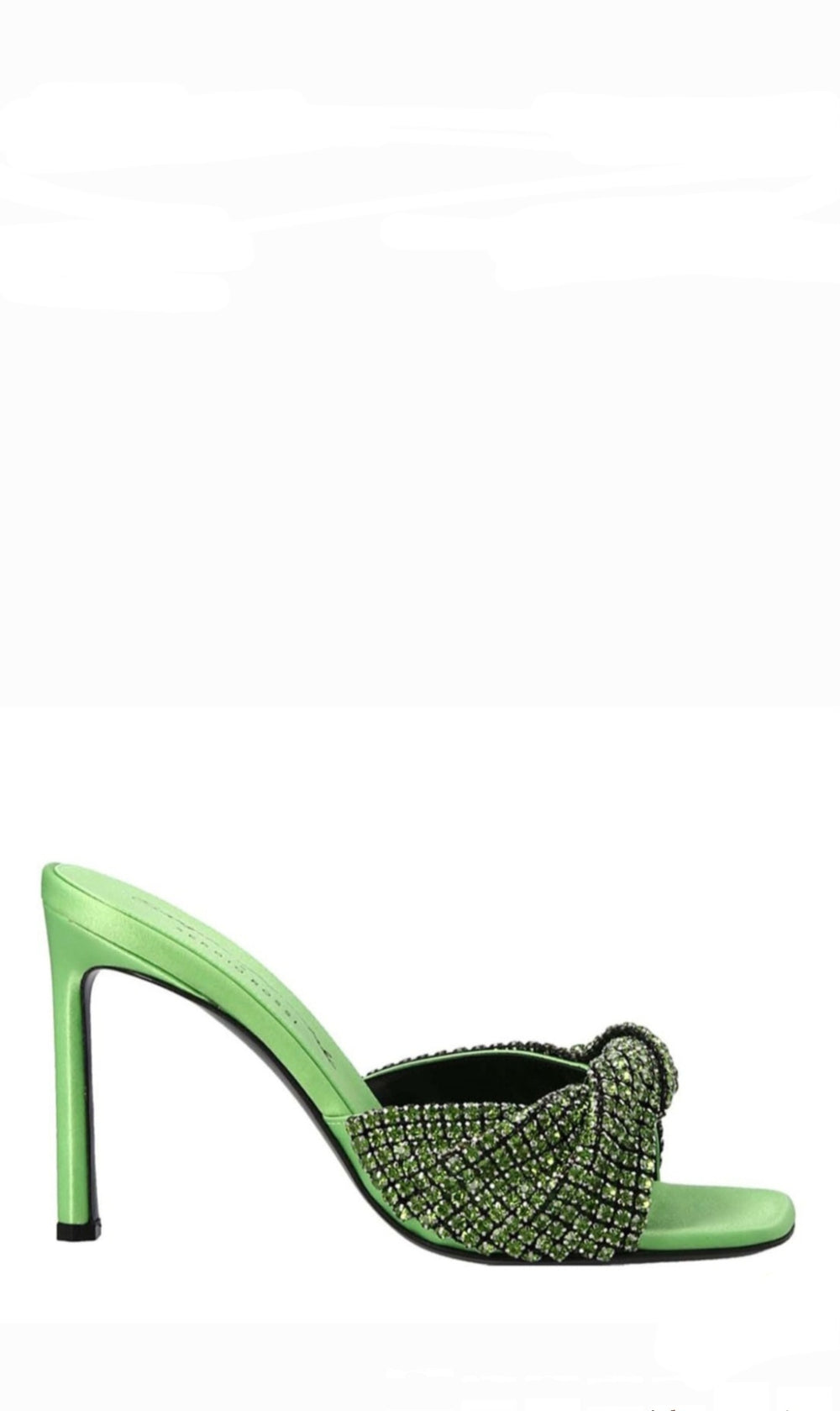 Evangelie Green Crystal Mules - SERGIO ROSSI - Liberty Shoes Australia