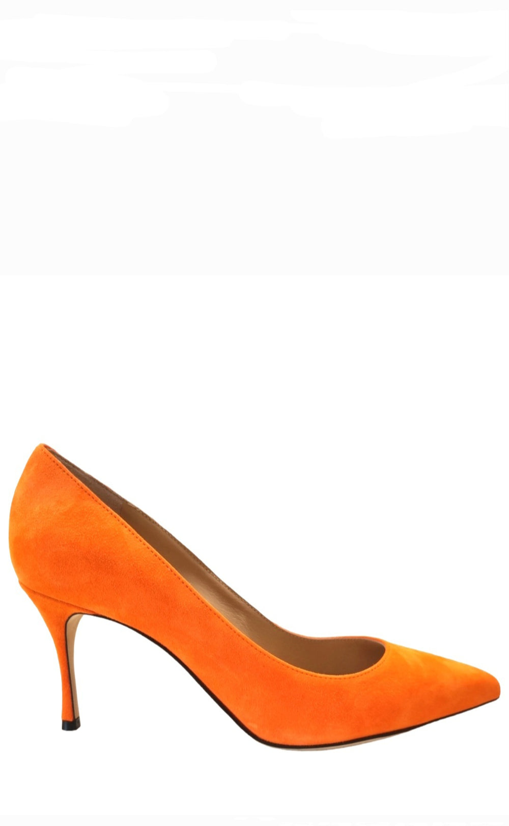 Godiva 075 Orange Suede Pump - SERGIO ROSSI - Liberty Shoes Australia