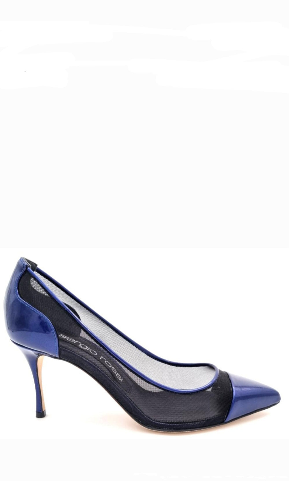 Godiva Navy With Mesh Pump - SERGIO ROSSI - Liberty Shoes Australia