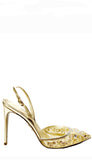 Aretha Gold Slingback With Crystals - Rene Caovilla - Liberty Shoes Australia