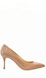 Godiva Patent Nude Pumps 7.5cm Heel - SERGIO ROSSI - Liberty Shoes Australia